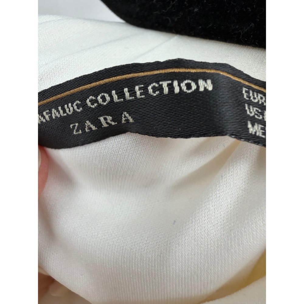 NWT Zara Maxi Dress Womens S Cream Layered High Slit Minimalist Chic - Picture 4 of 13